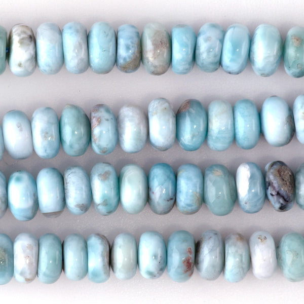 Larimar 3x7mm Rondelle A Grade - 15-16 Inch