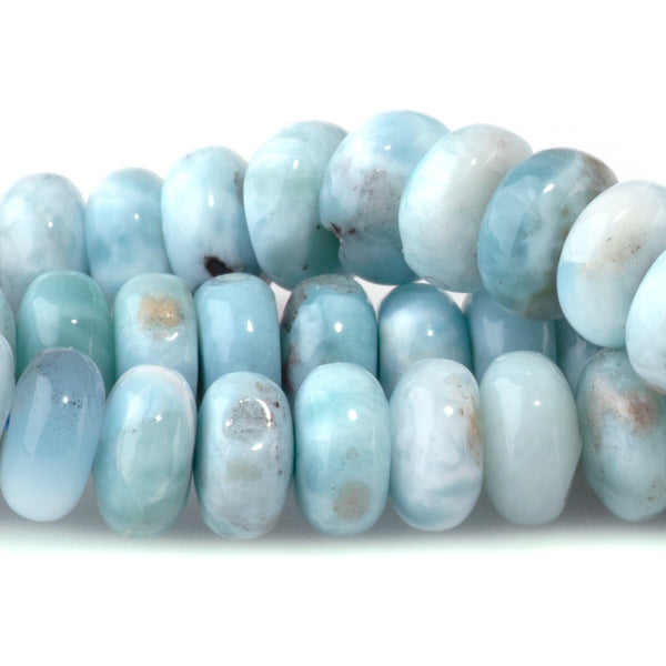Larimar 3x7mm Rondelle A Grade - 15-16 Inch