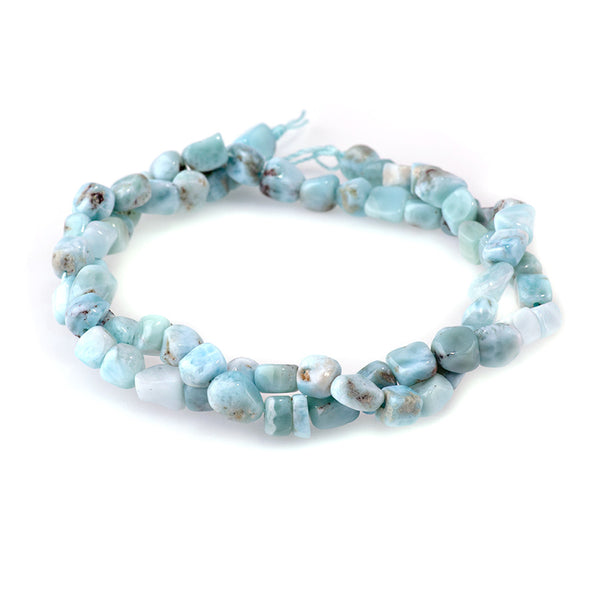 Larimar 5-6mm Free Form Cube A Grade  - 15-16 Inch