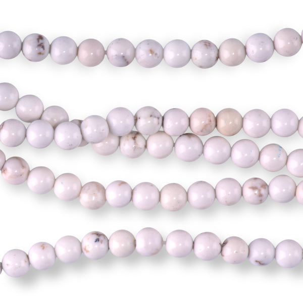 Magnesite 4mm White Round - 15-16 Inch
