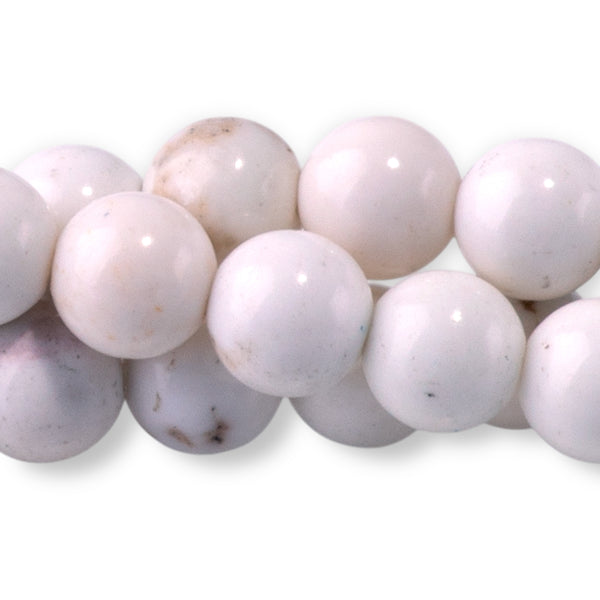 Magnesite 4mm White Round - 15-16 Inch