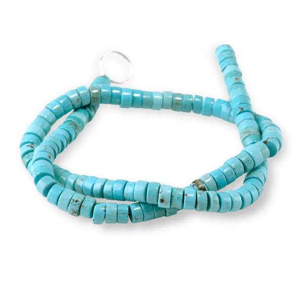 Magnesite 6mm Turquoise (Dyed) Heishi - 15-16 Inch