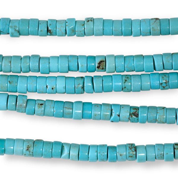 Magnesite 6mm Turquoise (Dyed) Heishi - 15-16 Inch