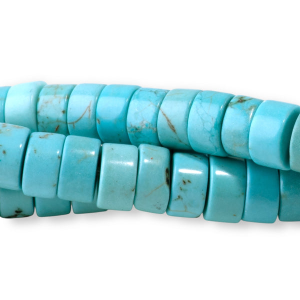 Magnesite 6mm Turquoise (Dyed) Heishi - 15-16 Inch