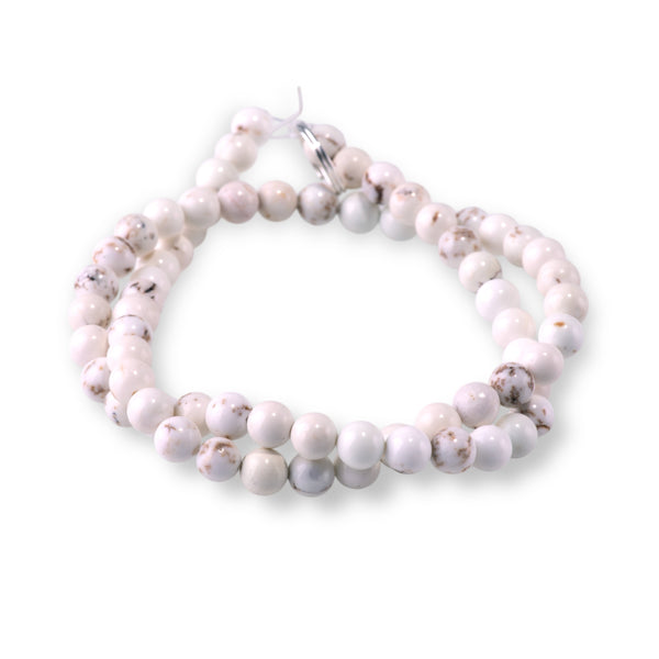 Magnesite 6mm White Round - 15-16 Inch