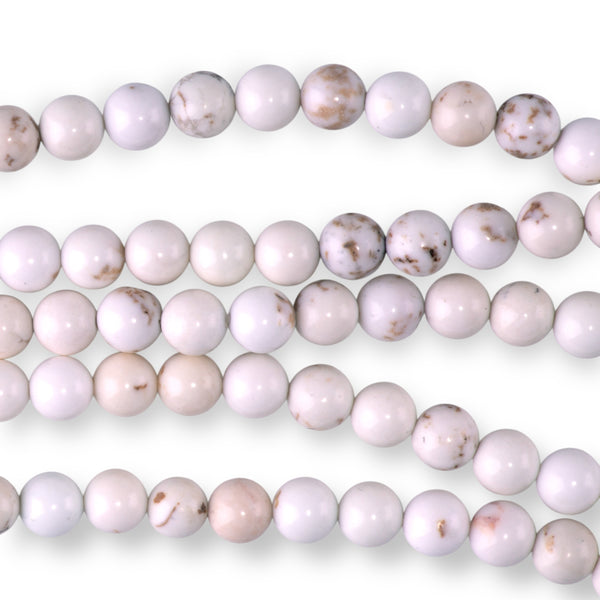 Magnesite 6mm White Round - 15-16 Inch