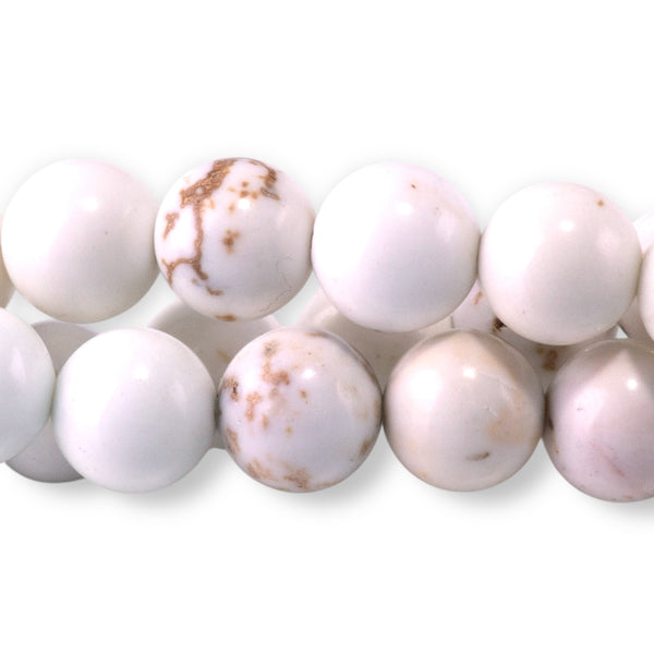 Magnesite 6mm White Round - 15-16 Inch