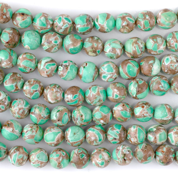 Magnesite (Dyed) Green 8mm Round - 15-16 Inch