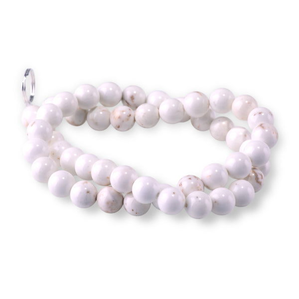 Magnesite 8mm White Round - 15-16 Inch