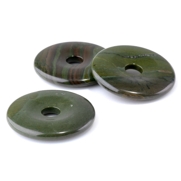 Green Jasper 40mm Donut Pendant