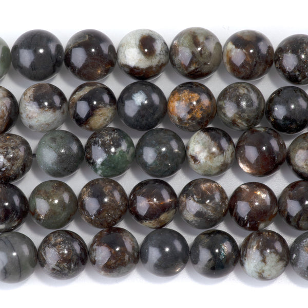 Black Mica Muscovite 12mm Round - 15-16 Inch
