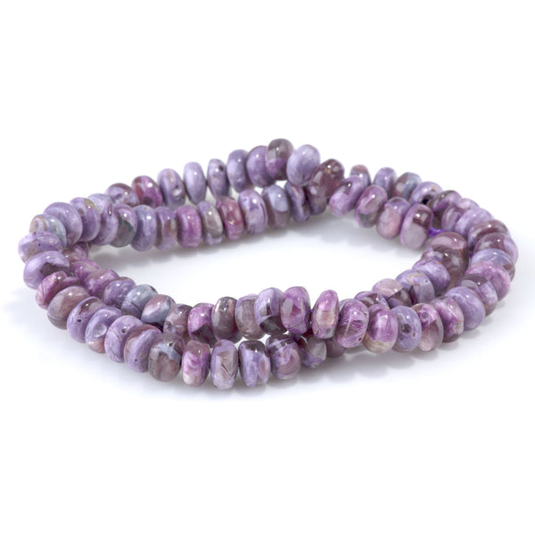 Purple Mica Muscovite 4-5x8mm Rondelle - 15-16 Inch