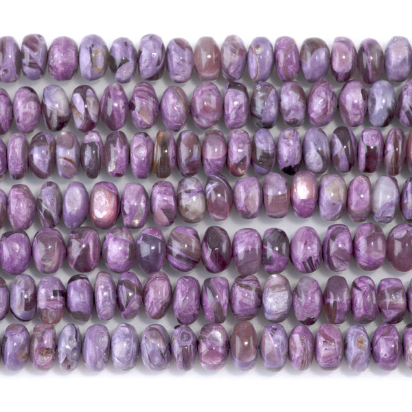 Purple Mica Muscovite 4-5x8mm Rondelle - 15-16 Inch