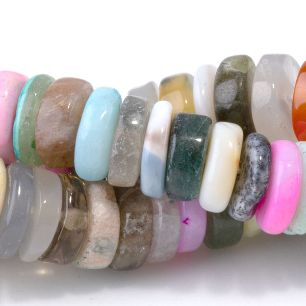 Mixed Stone 8mm Irregular Heishi - 15-16 Inch