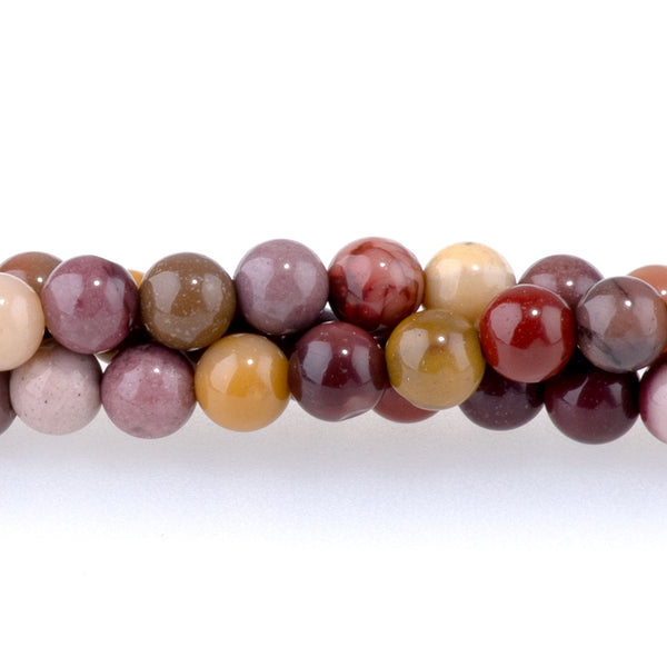 Mookaite 4mm Round - 8-Inch