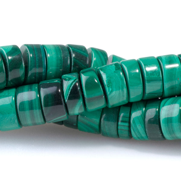 Malachite 8mm Heishi A Grade - 15-16 Inch