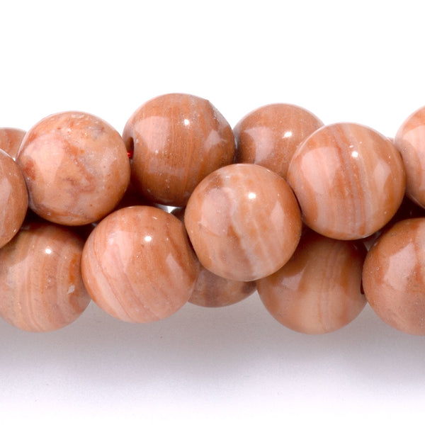 Red Malachite 8mm Round - 15-16 Inch