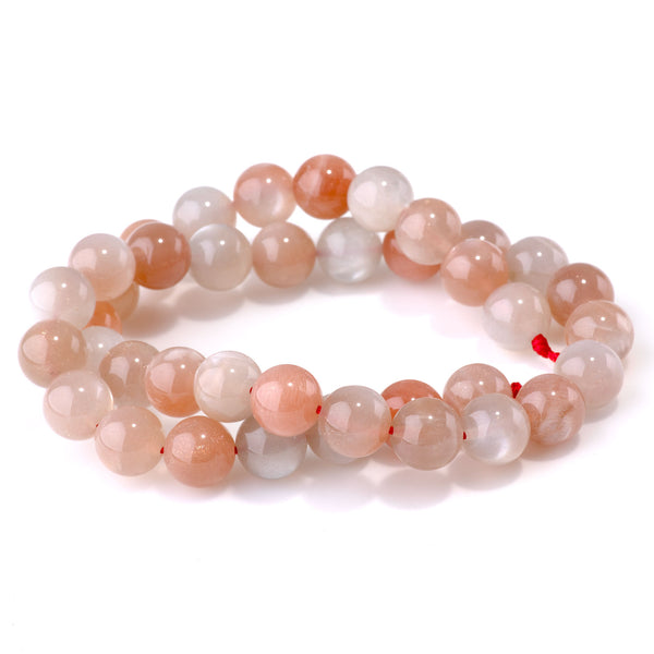 Bicolor Moonstone 10mm Round AA Grade - 15-16 Inch