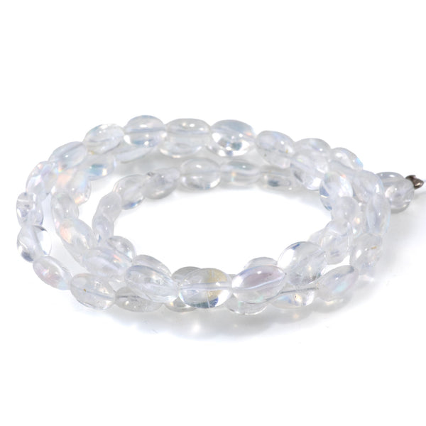 Madagascar Moonstone 5x6-7x9mm Graduated Flat Oval - 15-16 Inch