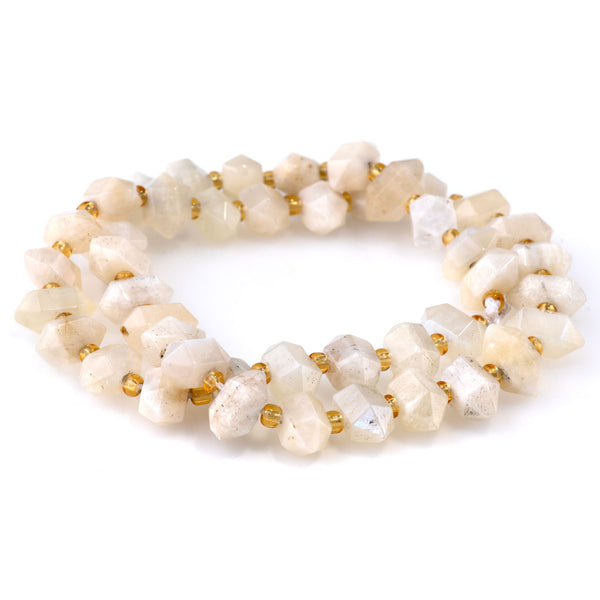 Moonstone 6x11mm Side Drilled Points - 15-16-Inch