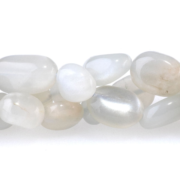Grey Moonstone 7x9-8x10mm Pebble A Grade - 15-16-Inch
