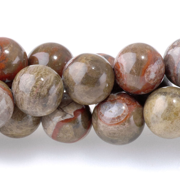 Mushroom Rhyolite 8mm Round - 15-16 Inch