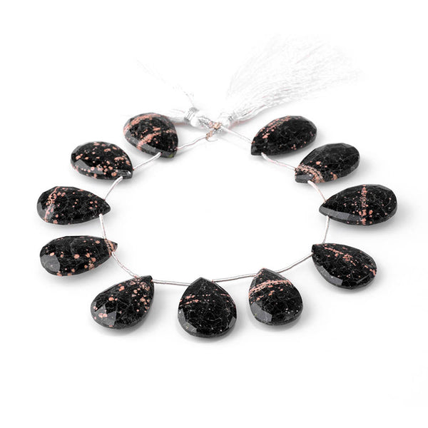 Mexican Snowflake 12x18-17x26mm Faceted Irregular Drop - 8 Inch