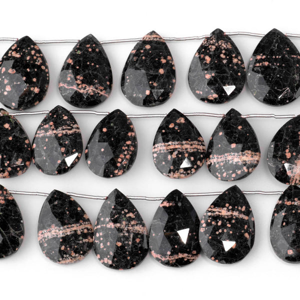 Mexican Snowflake 12x18-17x26mm Faceted Irregular Drop - 8 Inch