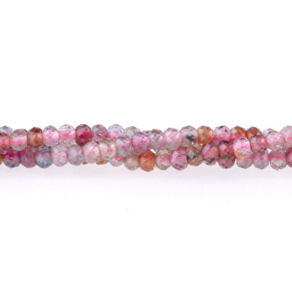 Multi Spinel 1.5x2mm Faceted Rondelle AA Grade - 15-16 Inch