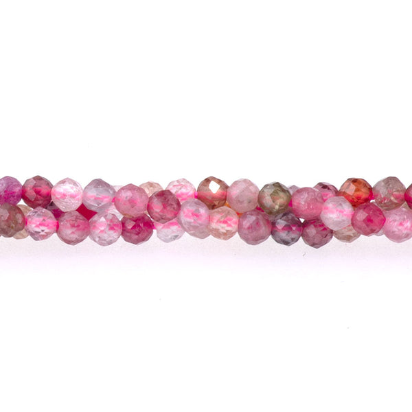 Multi Spinel 2mm Faceted Round AA Grade - 15-16 Inch