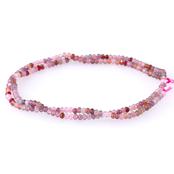 Multi Spinel 2x3mm Faceted Rondelle AA Grade - 15-16 Inch
