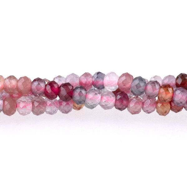 Multi Spinel 2x3mm Faceted Rondelle AA Grade - 15-16 Inch