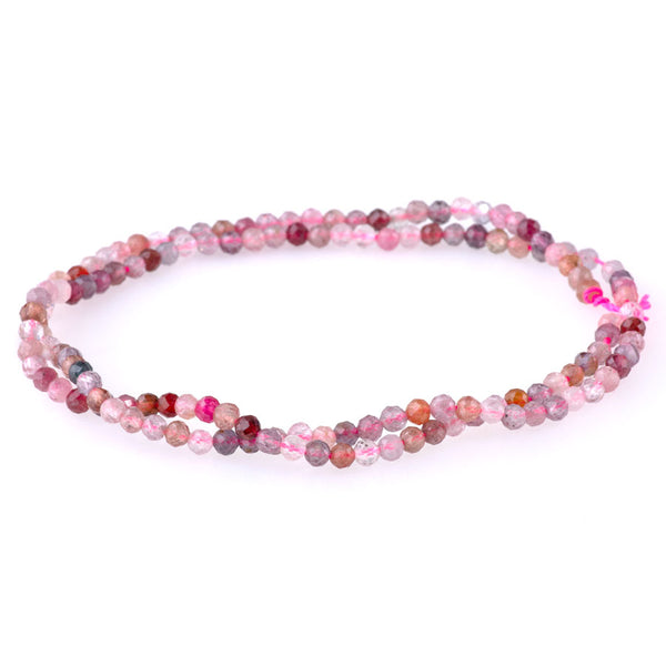 Multi Spinel 3mm Faceted Round AA Grade - 15-16 Inch