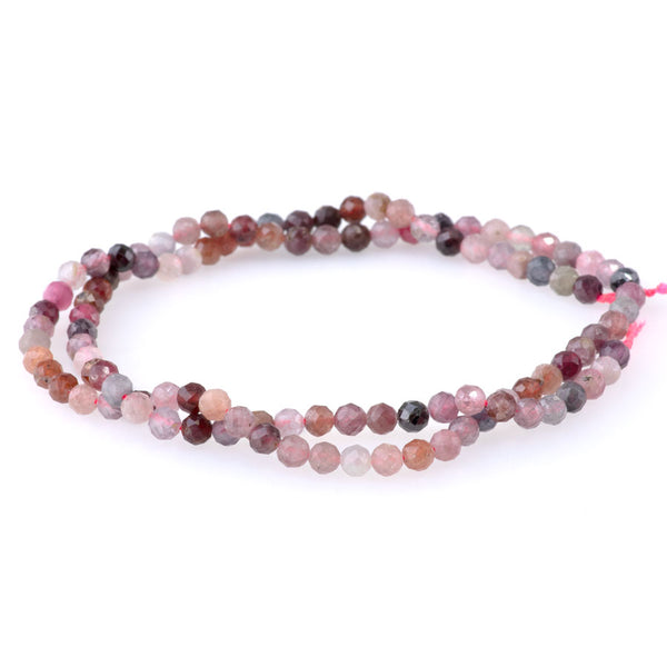 Multi Spinel 4mm Faceted Round AA Grade - 15-16 Inch