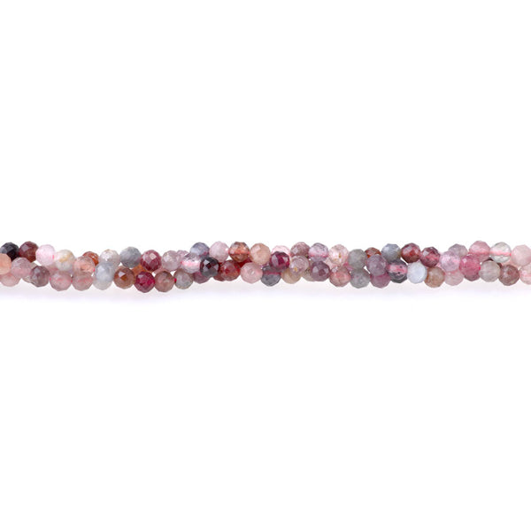 Multi Spinel 4mm Faceted Round AA Grade - 15-16 Inch