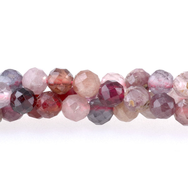 Multi Spinel 4mm Faceted Round AA Grade - 15-16 Inch