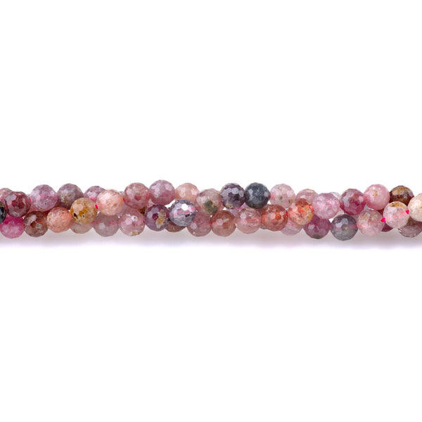 Multi Spinel 6mm Faceted Banded Round A Grade - 15-16 Inch