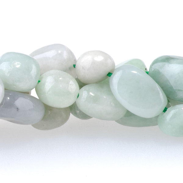 New Burma Jade 7x9-8x10mm Pebble A Grade - 15-16-Inch