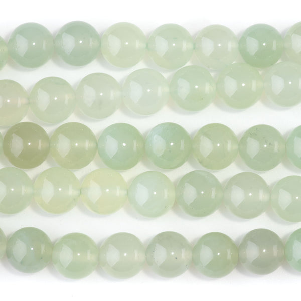 New Jade 12mm Round - 8-Inch Strands