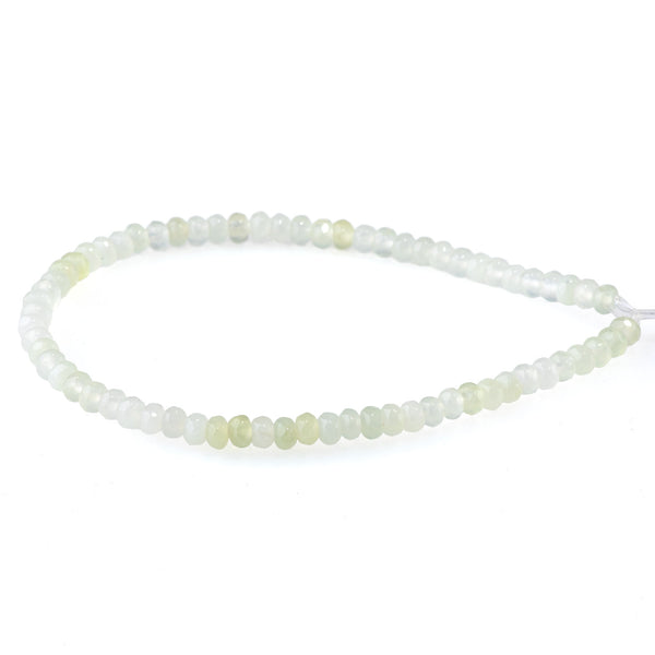 New Jade 4mm Faceted Rondelle - 8-Inch Strands