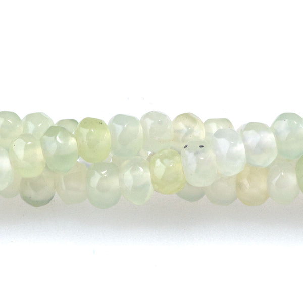 New Jade 4mm Faceted Rondelle - 8-Inch Strands