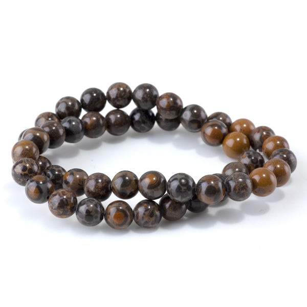Orbicular Rhyolite 8mm Round - 15-16 Inch