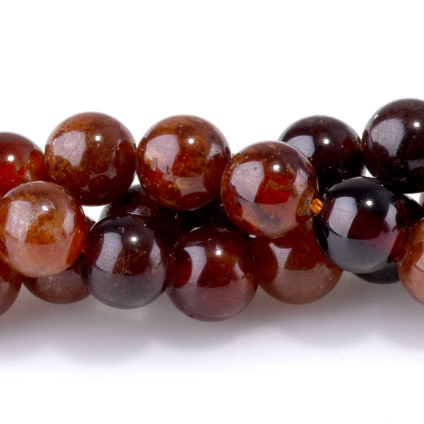Orange Garnet 6mm Round Beads - 15-16 Inch