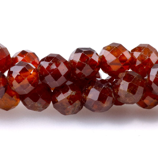 Orange Garnet 6mm Faceted Round - 15-16 Inch