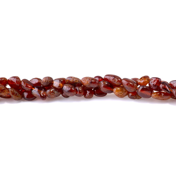 Orange Garnet 7x9-8x10mm Pebble A Grade - 15-16-Inch