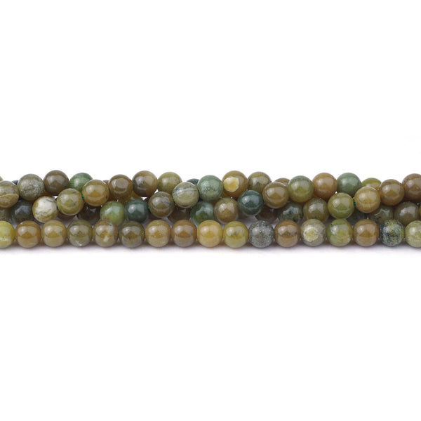 Olive Jade 6mm Round - 15-16 Inch