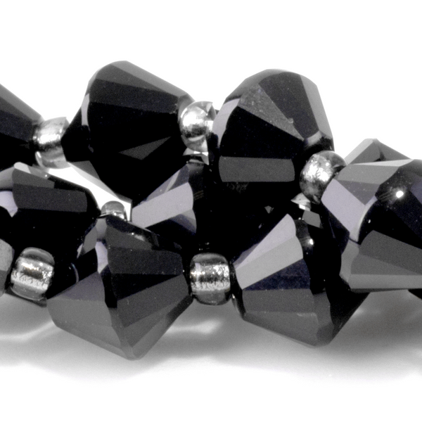 Onyx 8mm Faceted Bicone - 15-16 Inch