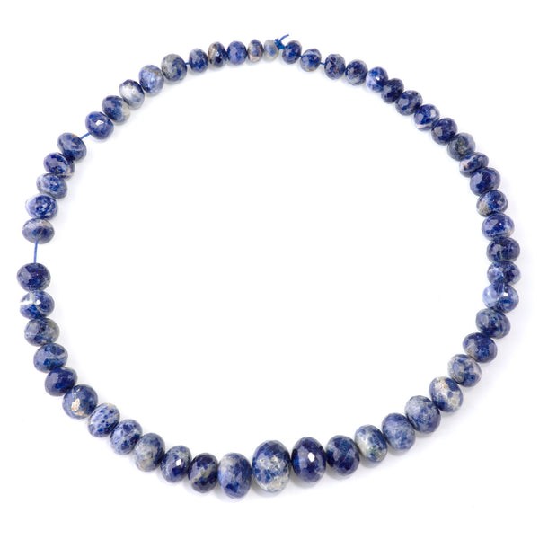 Orange Sodalite 5x7-12x16mm Graduated Faceted Rondelle - 15-16 Inch