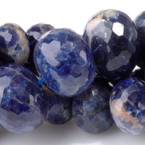 Dark Orange Sodalite 6x8-12x15mm Graduated Faceted Rondelle - 15-16 Inch