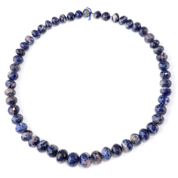 Dark Orange Sodalite 6x8-12x15mm Graduated Faceted Rondelle - 15-16 Inch